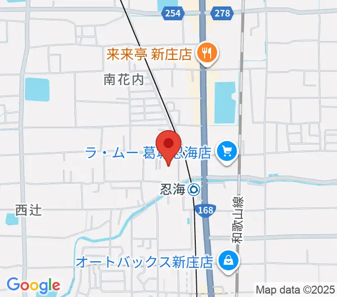 葛城市歴史博物館の地図