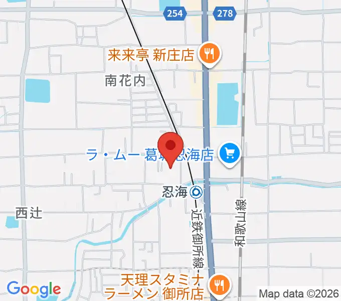 葛城市歴史博物館の地図