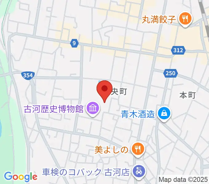 古河文学館の地図