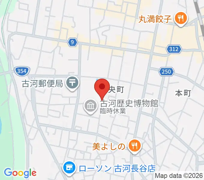 古河文学館の地図