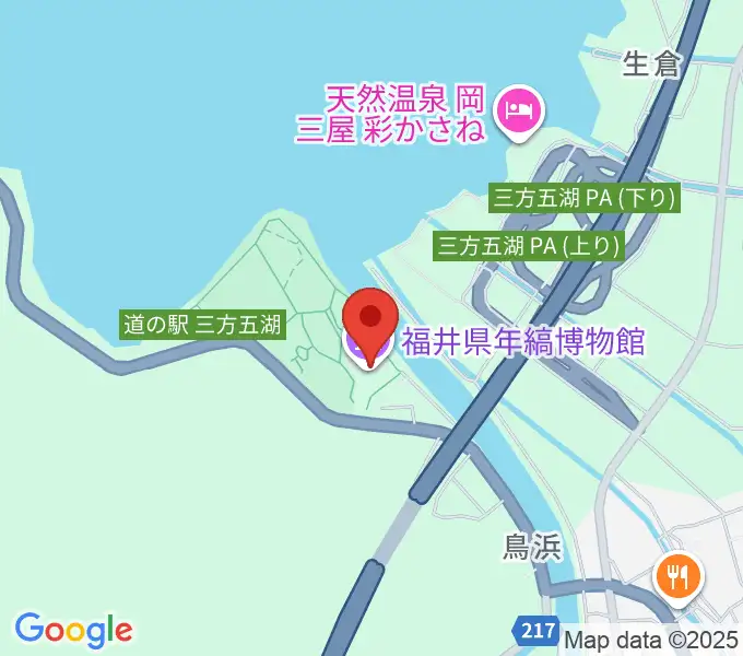 福井県年縞博物館の地図