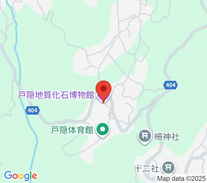 戸隠地質化石博物館の地図