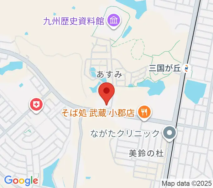 古代体験館おごおりの地図