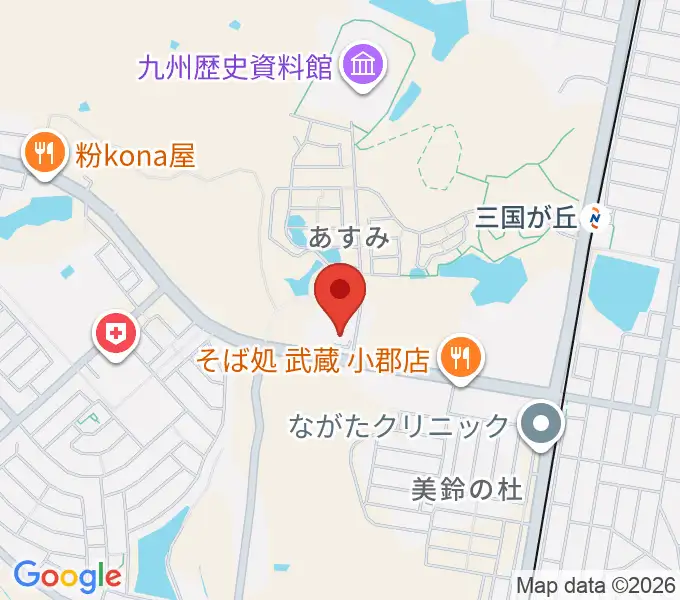 古代体験館おごおりの地図