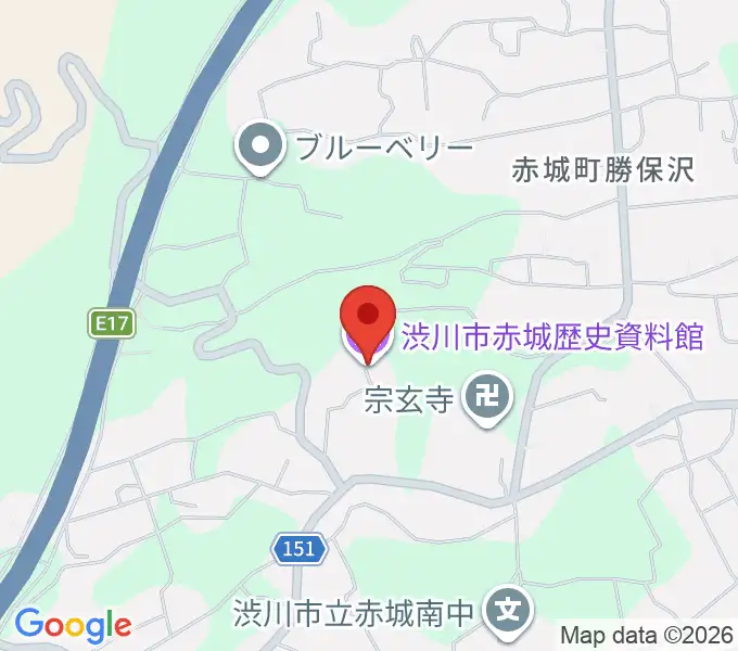 渋川市赤城歴史資料館の地図