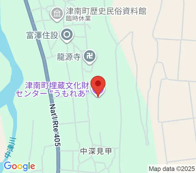 津南町埋蔵文化財センターうもれあの地図