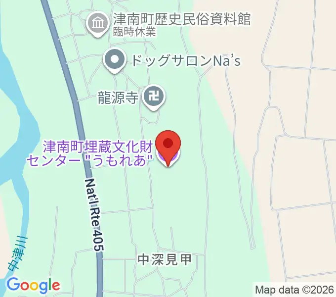 津南町埋蔵文化財センターうもれあの地図