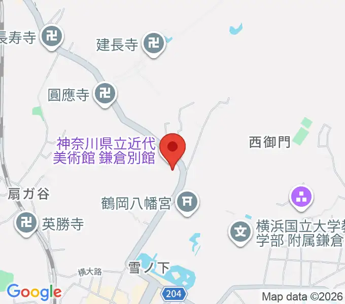 神奈川県立近代美術館 鎌倉別館の地図