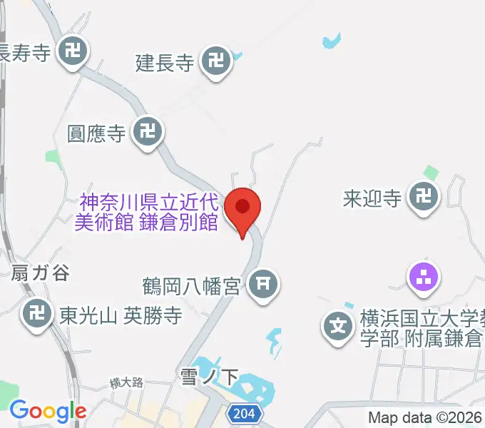 神奈川県立近代美術館 鎌倉別館の地図