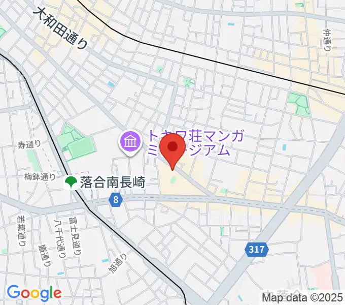 トキワ荘通り昭和レトロ館の地図