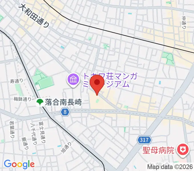 トキワ荘通り昭和レトロ館の地図