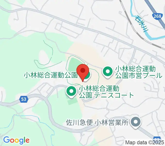 ひいらぎ陸上競技場の地図