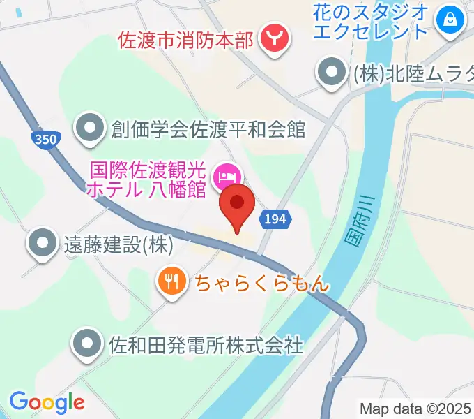 佐渡博物館の地図