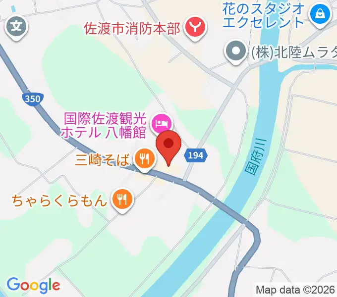 佐渡博物館の地図