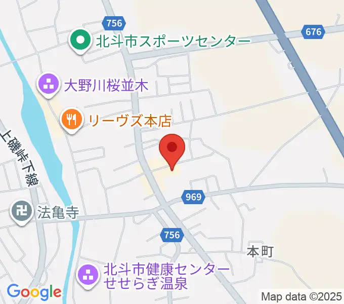 北斗市郷土資料館の地図