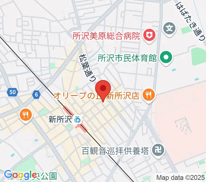 サウンドスタジオ フェスタ新所沢店の地図