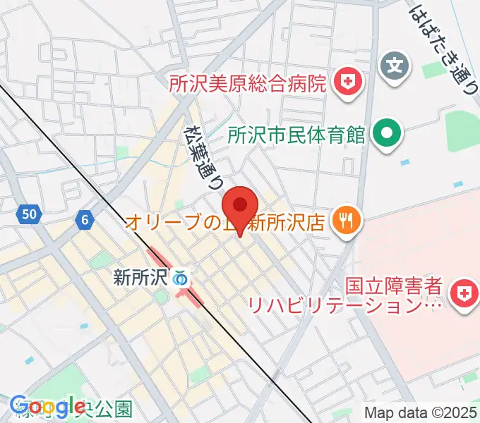 サウンドスタジオ フェスタ新所沢店の地図
