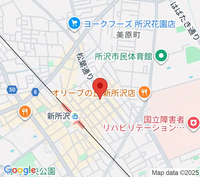 サウンドスタジオ フェスタ新所沢店の地図