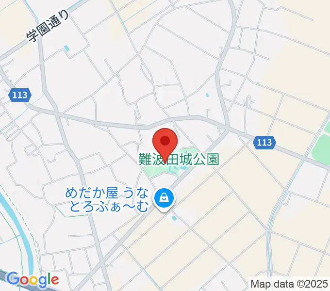 難波田城資料館の地図