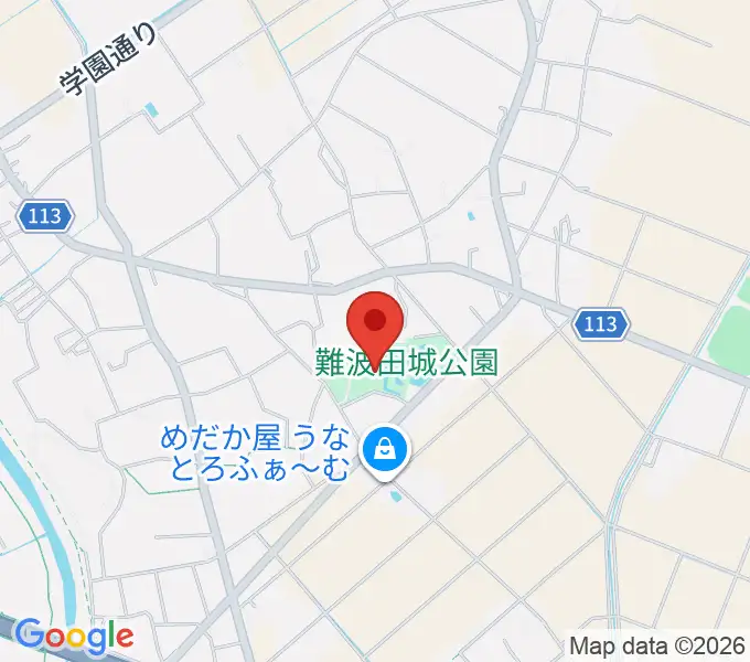 難波田城資料館の地図
