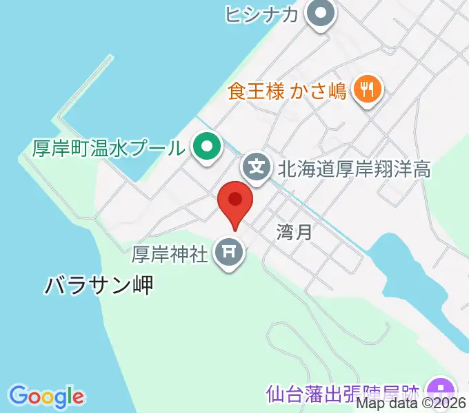厚岸町郷土館の地図