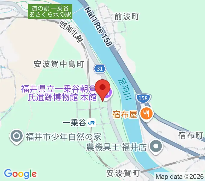 一乗谷朝倉氏遺跡博物館の地図