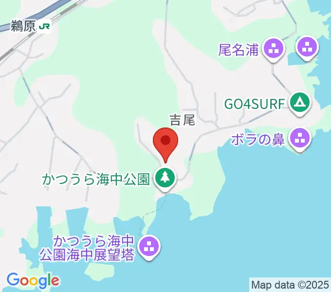 千葉県立中央博物館分館海の博物館の地図