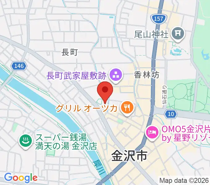 金沢市老舗記念館の地図