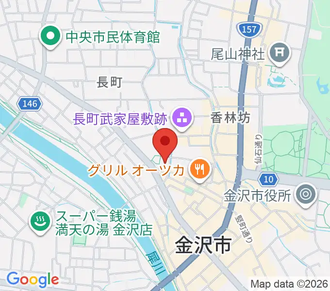 金沢市老舗記念館の地図