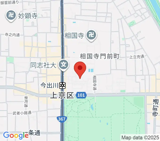 ハリス理化学館同志社ギャラリーの地図