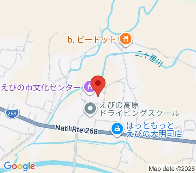 えびの市歴史民俗資料館の地図