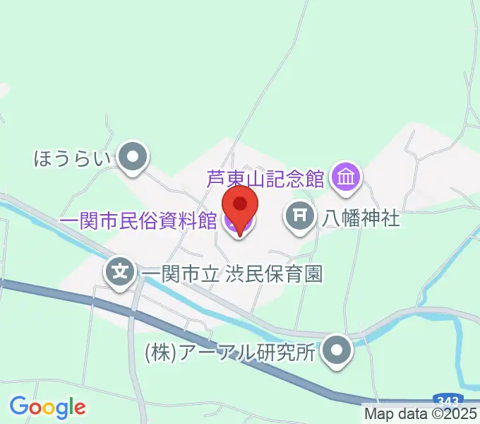 一関市民俗資料館の地図
