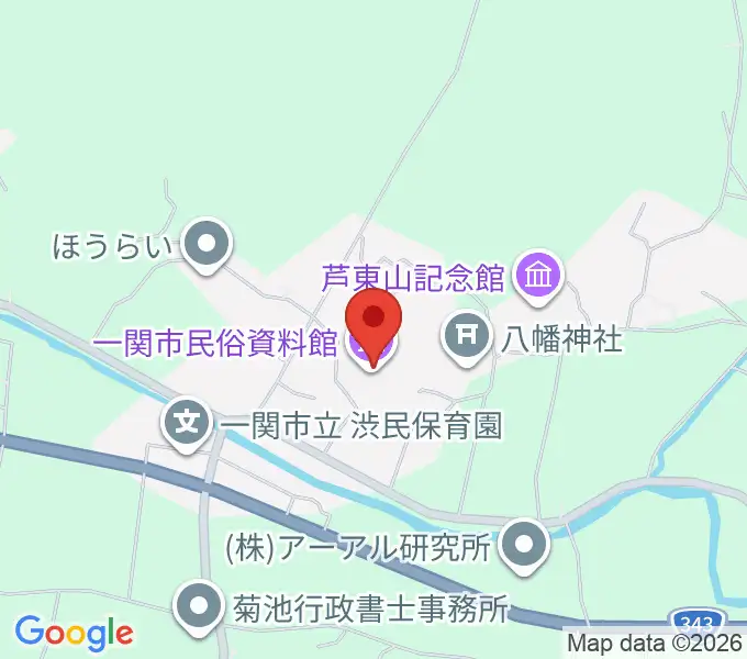 一関市民俗資料館の地図