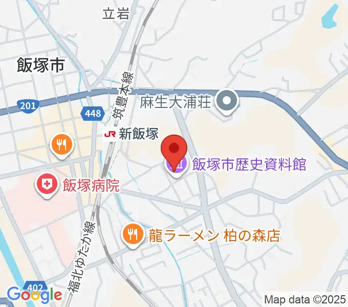 飯塚市歴史資料館の地図