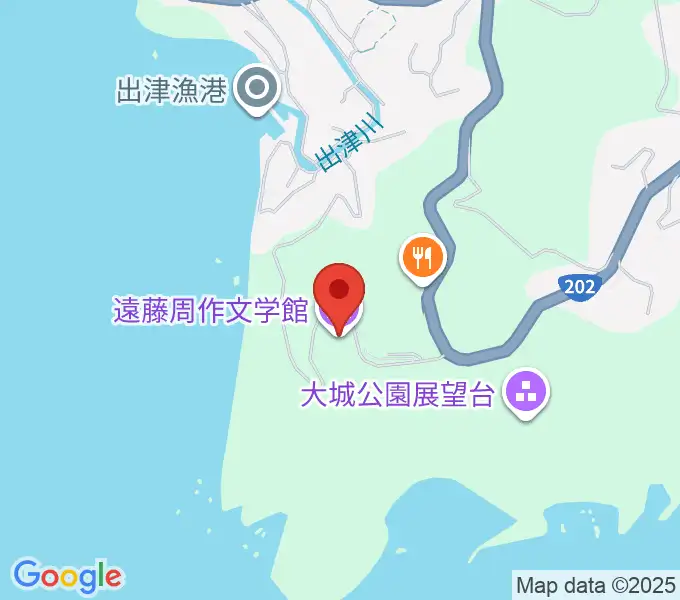 遠藤周作文学館の地図