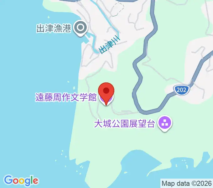 遠藤周作文学館の地図