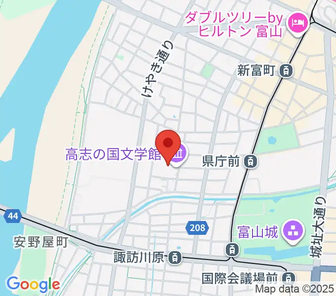 高志の国文学館の地図