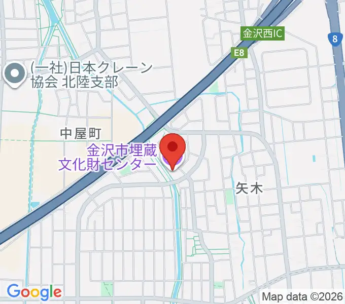 金沢市埋蔵文化財センターの地図