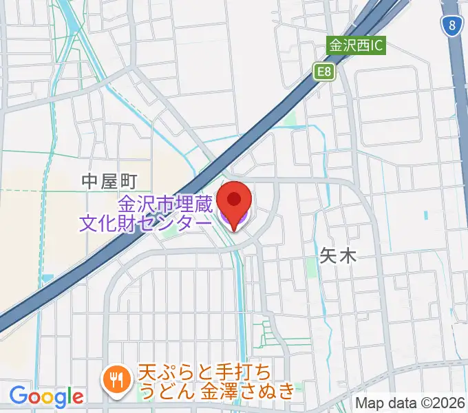 金沢市埋蔵文化財センターの地図