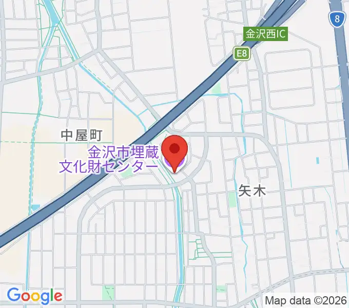 金沢市埋蔵文化財センターの地図