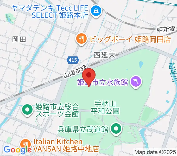 大和工業アリーナ姫路の地図