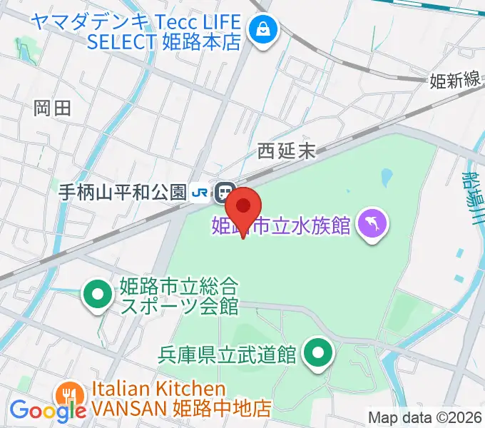 大和工業アリーナ姫路の地図