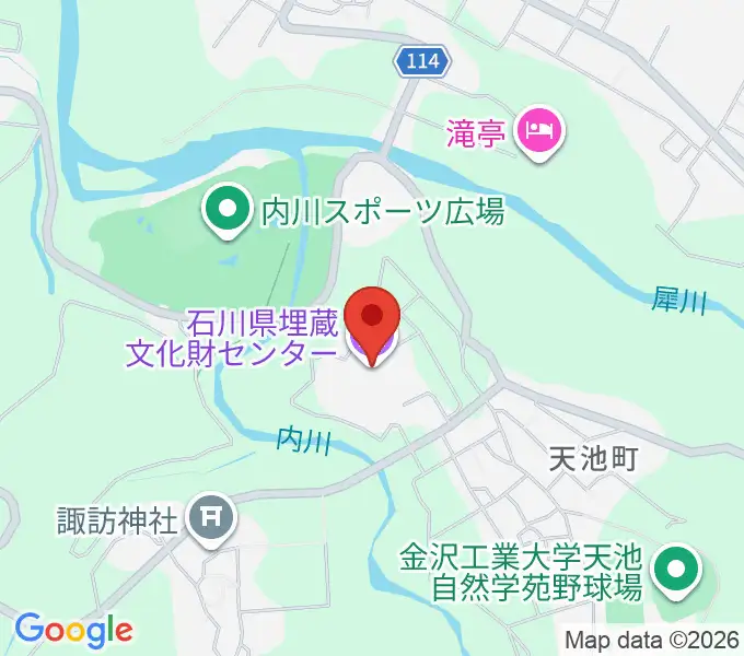 石川県埋蔵文化財センターの地図
