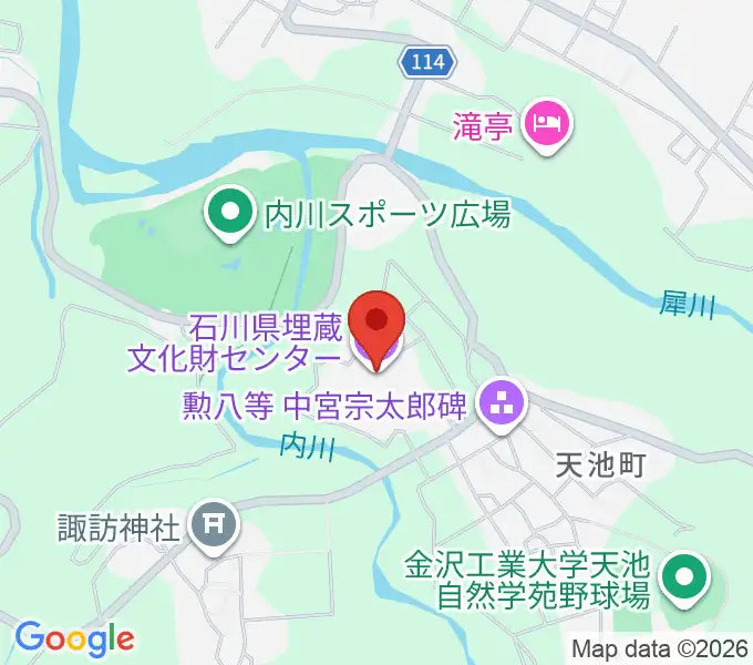 石川県埋蔵文化財センターの地図