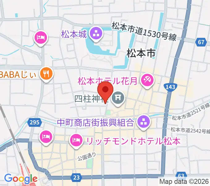 松本市立博物館の地図