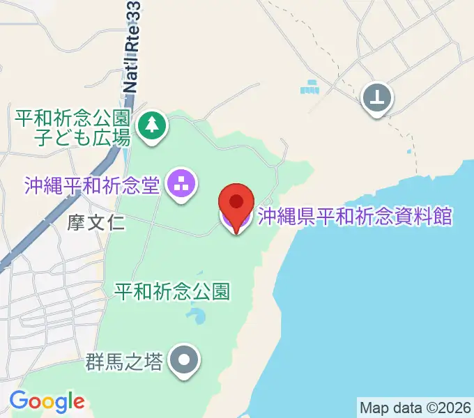 沖縄県平和祈念資料館の地図