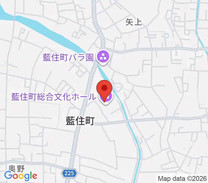 藍住町総合文化ホールの地図