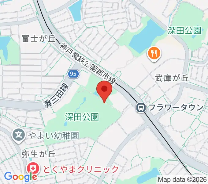 兵庫県立人と自然の博物館の地図