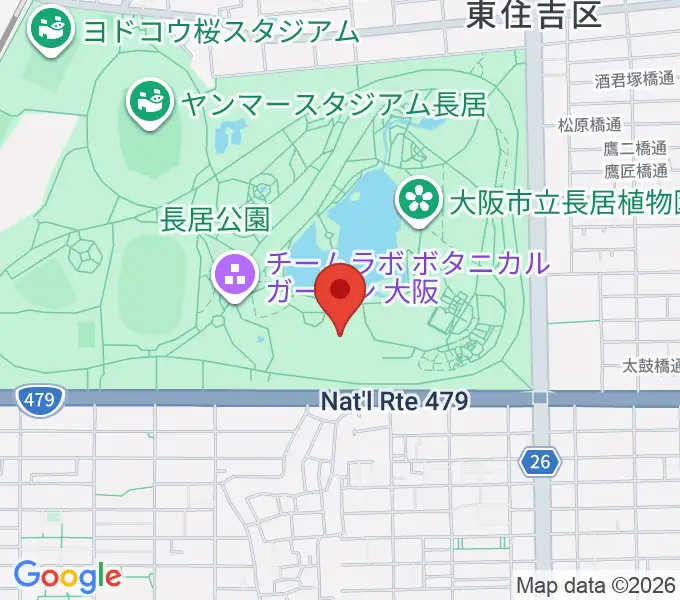 大阪市立自然史博物館の地図