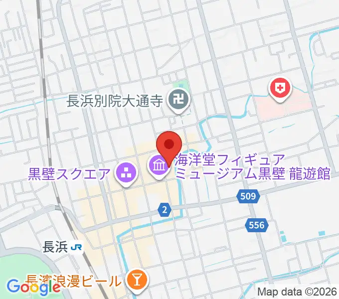 長浜市曳山博物館の地図